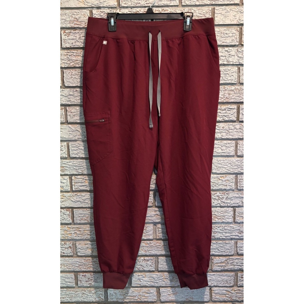 FIGS Zamora Jogger Scrub Pants Burgundy Maroon Womens XL Regular 1000208